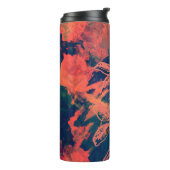 Abstrakte rote Rosen-Kunst Thermosbecher (Nach links gedreht)