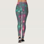 Abstrakte rote Rosen Leggings (Rückseite)