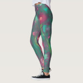 Abstrakte rote Rosen Leggings (Links)
