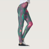 Abstrakte rote Rosen Leggings (Rechts)