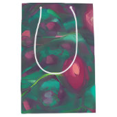 Abstrakte rote Rosen Mittlere Geschenktüte (Vorderseite)