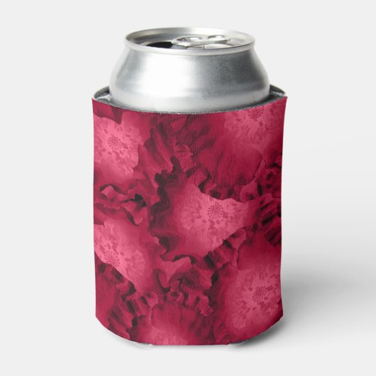 Abstrakte rote Rosen Mohn Blume Florenz V Dosenkühler (Kanne Vorderseite)