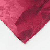Abstrakte rote Rosen Mohn Blume Florenz V Fleecedecke (Ecke)