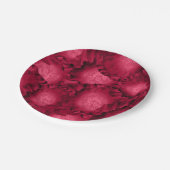 Abstrakte rote Rosen Mohn Blume Florenz V Pappteller (Schrägansicht)