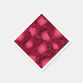 Abstrakte rote Rosen Mohn Blume Florenz V Serviette (Ecke)