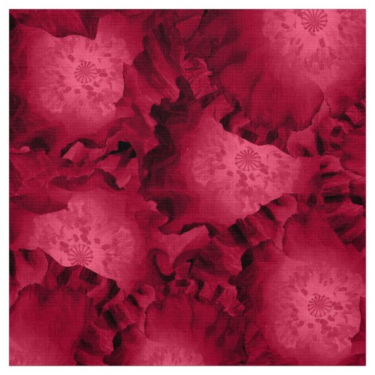 Abstrakte rote Rosen Mohn Blume Florenz V Stoff (Muster)