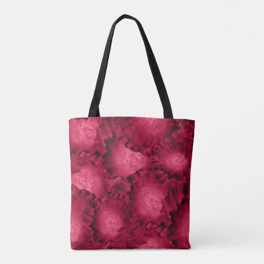 Abstrakte rote Rosen Mohn Blume Florenz V Tasche (Rückseite)