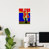 Abstrakte Rote Rosen Poster (Heimbüro)