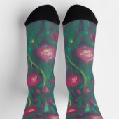 Abstrakte rote Rosen Socken (Oben)