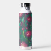 Abstrakte rote Rosen Trinkflasche (Links)