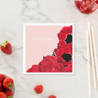 Abstrakte Rote Rosen und Pflaumen
