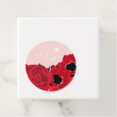 Abstrakte Rote Rosen und Poppies Hochzeiten Geschenkanhänger (Beispiel)