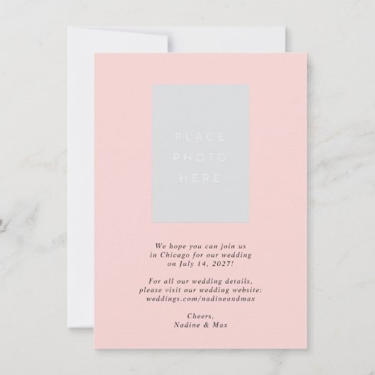 Abstrakte Rote Rosen und Poppies Save the Date Einladung (Rückseite)