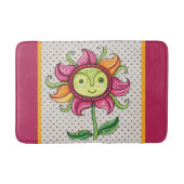 Abstrakte Rote Sonnenblume Badematte (Vorderseite)