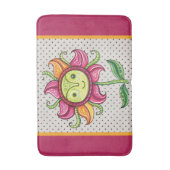 Abstrakte Rote Sonnenblume Badematte (Vorderseite Vertikal)