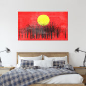 Abstrakte rote Sonnenuntergänge Leinwanddruck (Insitu (Schlafzimmer))