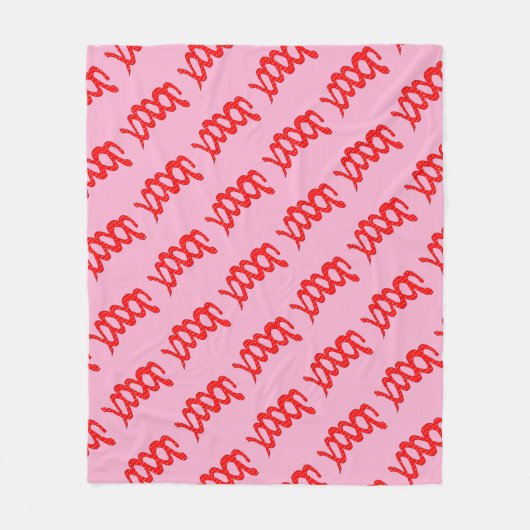 Abstrakte Rote Spirale Road auf schwarzem Hintergr Fleecedecke (Vorderseite)