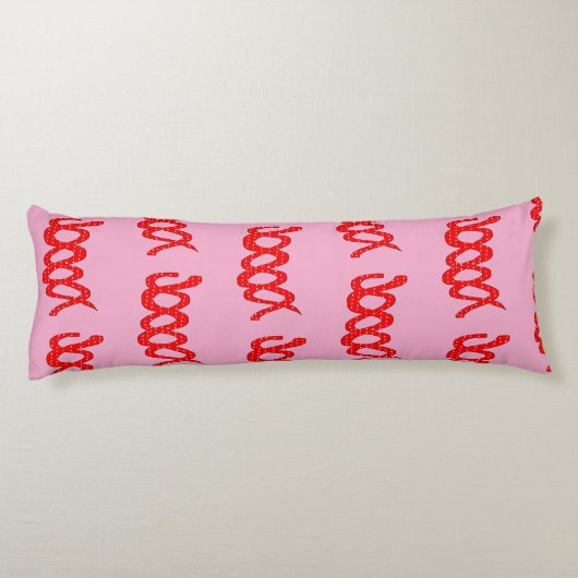 Abstrakte Rote Spirale Road auf schwarzem Hintergr Seitenschläferkissen (Rückseite)