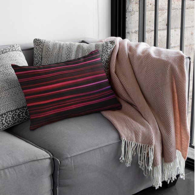 Abstrakte rote Streifen Lendenkissen (Von Creator hochgeladen)