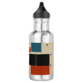 Abstrakte rote und blaue Kunst Edelstahlflasche (Rechts)