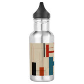 Abstrakte rote und blaue Kunst Edelstahlflasche (Links)
