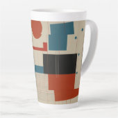 Abstrakte rote und blaue Kunst Milchtasse (Rechte Ecke)