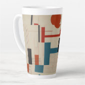 Abstrakte rote und blaue Kunst Milchtasse (Linke Ecke)