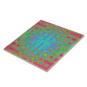 Abstrakte rote und blaue wellige Tie-Dye-Wolken Fliese (Seite)