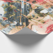 Abstrakte rote und gelbe Malerei Geschenkpapier (Ecke)