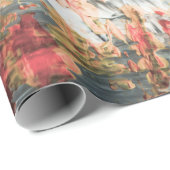 Abstrakte rote und gelbe Malerei Geschenkpapier (Rolleneckpunkt)