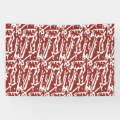 Abstrakte, rote und orange Formen mischen sich und Banner (Horizontal)