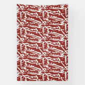 Abstrakte, rote und orange Formen mischen sich und Banner (Vertikal)