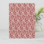 Abstrakte, rote und orange Formen mischen sich und Einladung (Stehend Vorderseite)