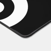 Abstrakte rote und weiße Kreise Schreibtischunterlage (Ecke)