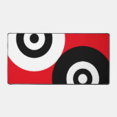 Abstrakte rote und weiße Kreise Schreibtischunterlage (Vorderseite)