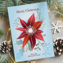 Abstrakte Rote Weihnachtsstern-Winterblume Weihnac