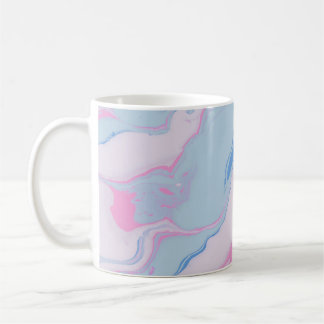 ABSTRAKTE, rote WEISSE UND BLAUE BILDUNG Kaffeetasse