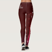 Abstrakte Rottöne und Weiß Leggings (Rückseite)