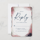 Abstrakte RSVP-Antwortkarte für Hochzeiten und Hoc RSVP Karte (Vorderseite)