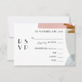 Abstrakte RSVP-Karte Einladung (Vorderseite)