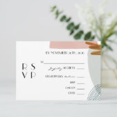 Abstrakte RSVP-Karte Einladung (Stehend Vorderseite)