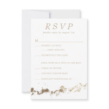 Abstrakte RSVP-Karte für die Hochzeit von Weißem &