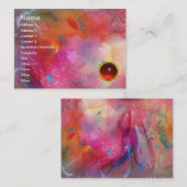 ABSTRAKTE RUBY, hellrotes Rosa Visitenkarte (Vorne/Hinten)