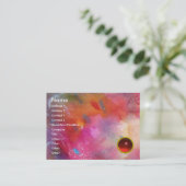 ABSTRAKTE RUBY, hellrotes Rosa Visitenkarte (Stehend Vorderseite)