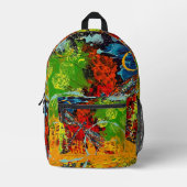 Abstrakte Rückenpacktasche Bedruckter Rucksack (Vorderseite)