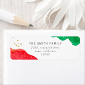 Abstrakte Rücksendeadresse Rot und Grün (Insitu)