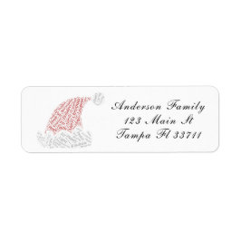 Abstrakte Rücksendeadressen-Aufkleber des Weihnach