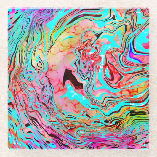 Abstrakte Ruhe Art Glasuntersetzer (Vorderseite)