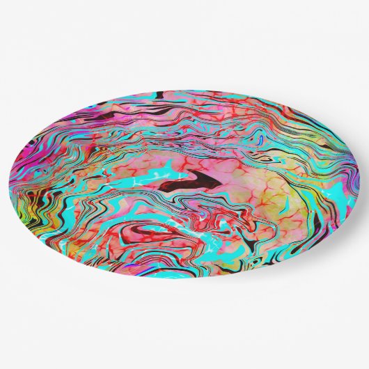 Abstrakte Ruhe Art Pappteller (Schrägansicht)