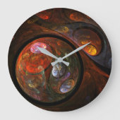 Abstrakte Runde Große Wanduhr (Vorderseite)